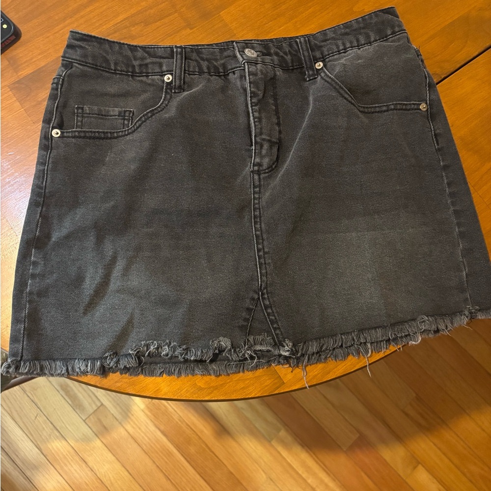 Wild Fable Charcoal Denim Mini Skirt